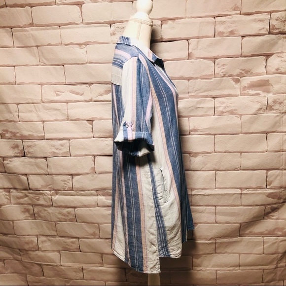 LAJU LOS ANGELES - WOMENS SZ LARGE SHIRT DRESS - Picture 5 of 11